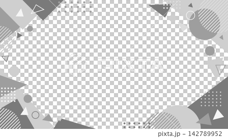 Gray geometric frame background with copy space, simple and modern decorative design. Gray geometric frame background with copy space, simple and modern decorative design. 142789952