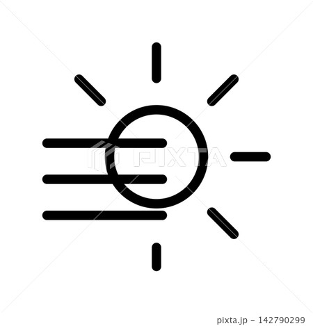 Fog day icon design template 142790299