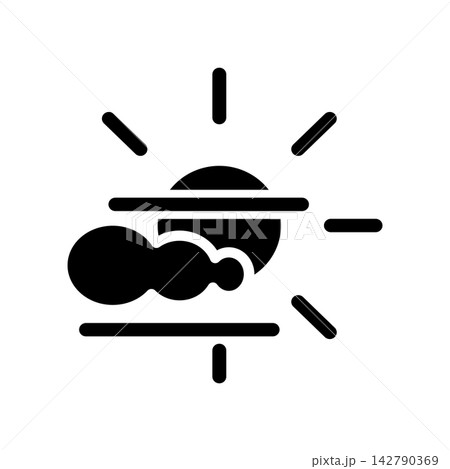 Fog day icon design template 142790369