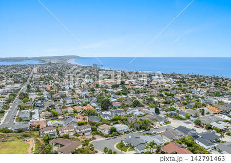 Aerial view of Bird Rock Neighborhood in San Diego, California Aerial view of Bird Rock Neighborhood in San Diego, California 142791463