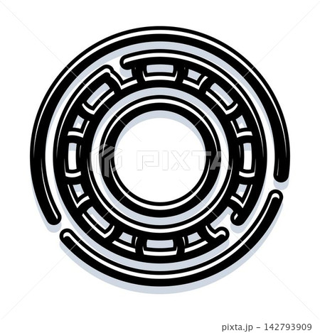 Futuristic circular technology core energy reactor symbol Futuristic circular technology core energy reactor symbol 142793909