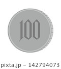 100円硬貨イメージ 142794073
