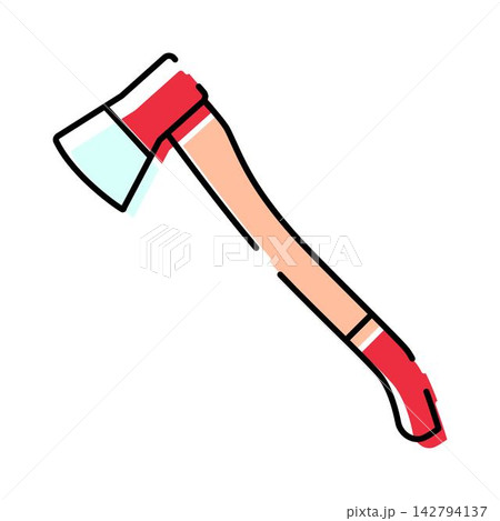 Axe tool for chopping wood and lumberjack work 142794137
