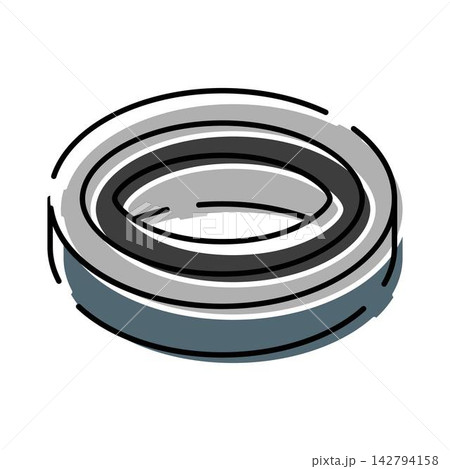 Oil seal ring automotive mechanical part icon Oil seal ring automotive mechanical part icon 142794158