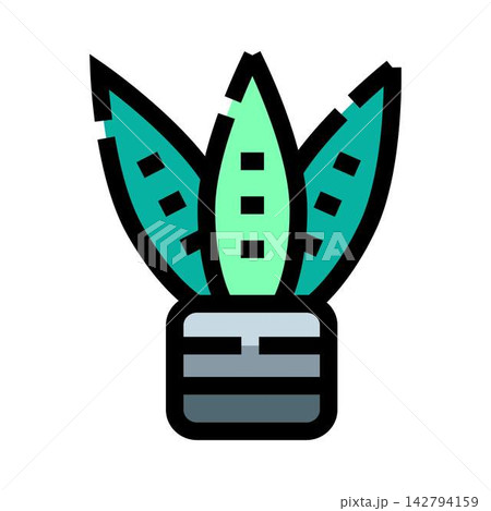 Snake plant in pot icon design concept 142794159