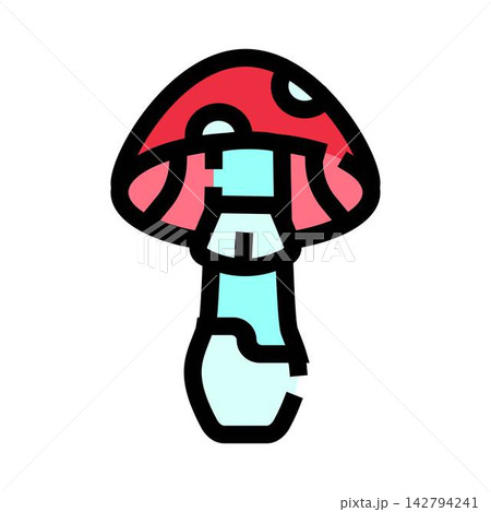 Fly agaric mushroom icon illustrating nature fungus Fly agaric mushroom icon illustrating nature fungus 142794241