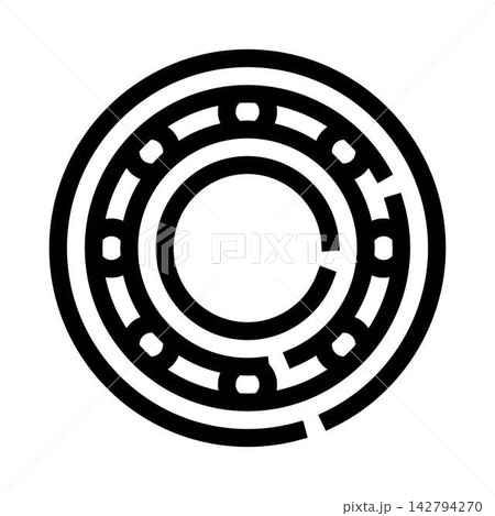 Ball bearing detail creating machinery component icon Ball bearing detail creating machinery component icon 142794270