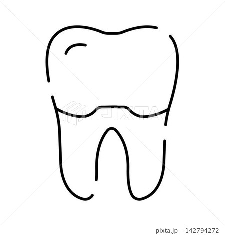 Tooth line art representing dental health and care Tooth line art representing dental health and care 142794272