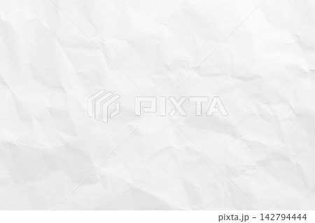 White crumpled paper texture background, wrinkled empty paper pattern with copy space for text 142794444