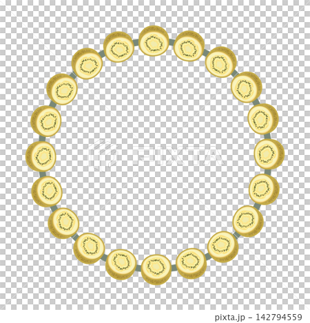 Kiwi circular decorative frame illustration Kiwi circular decorative frame illustration 142794559