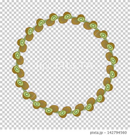 Kiwi circular decorative frame illustration Kiwi circular decorative frame illustration 142794560