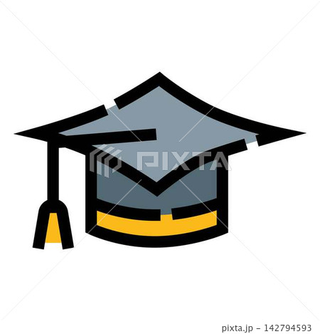 Graduation cap mortarboard education academic success icon Graduation cap mortarboard education academic success icon 142794593
