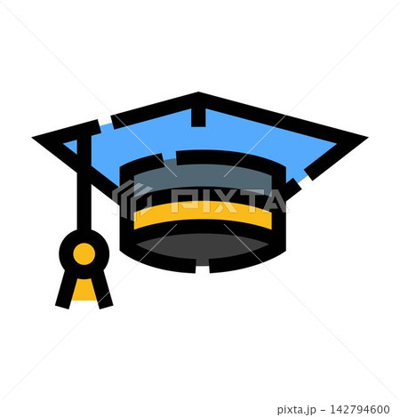 Graduation cap icon celebrating academic success and learning Graduation cap icon celebrating academic success and learning 142794600