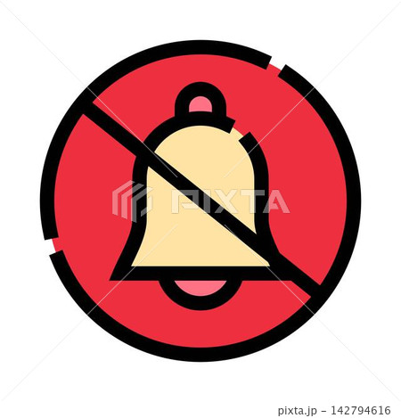 Mute notification bell icon with quiet mode Mute notification bell icon with quiet mode 142794616