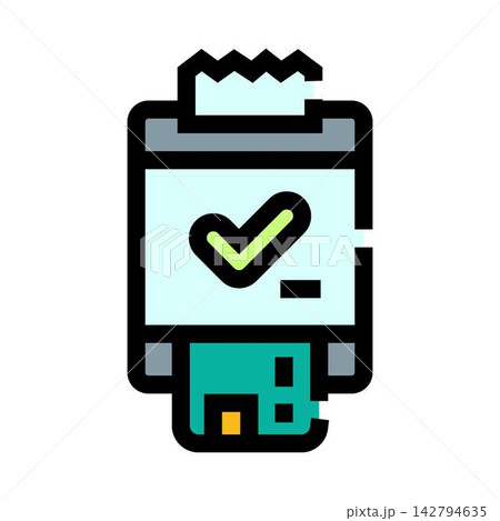 Payment terminal processing successful credit card transaction Payment terminal processing successful credit card transaction 142794635