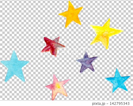 水彩畫的星星插圖 水彩畫的星星插圖 142795343