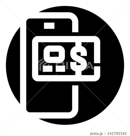 Smartphone with credit card icon for mobile payment Smartphone with credit card icon for mobile payment 142795583