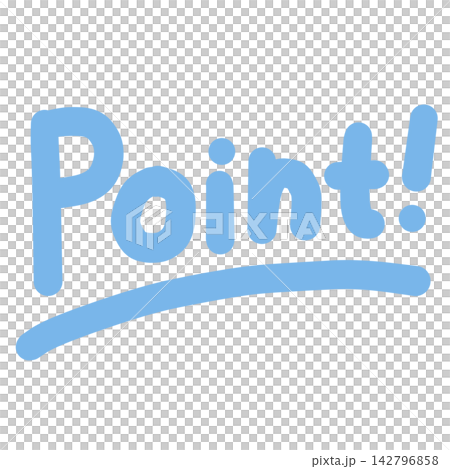 Hand-drawn style blue POINT! text illustration Hand-drawn style blue POINT! text illustration 142796858