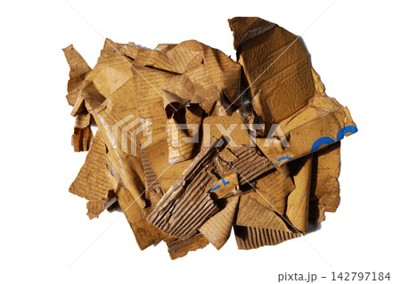 Wet brown kraft paper sheets ruined by water. Wet brown kraft paper sheets ruined by water. 142797184