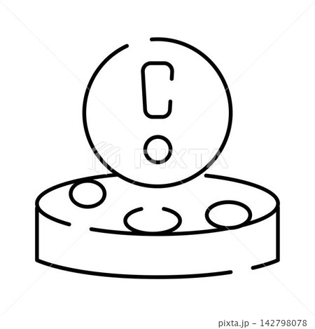 Compliance or regulation information warning outline icon 142798078