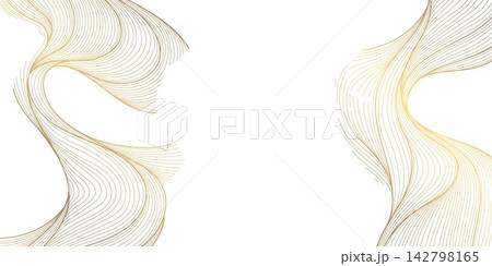 Luxury Japanese abstract wave pattern with elegant golden lines, flowing curves, sea, Art Deco elements. Luxury wallpaper, fancy packaging, labels, wedding cards, premium ornament. Luxury Japanese abstract wave pattern with elegant golden lines, flowing curves, sea, Art Deco elements. Luxury wallpaper, fancy packaging, labels, wedding cards, premium ornament. 142798165
