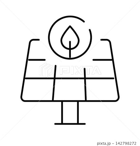 Solar panel generating green renewable energy concept icon 142798272