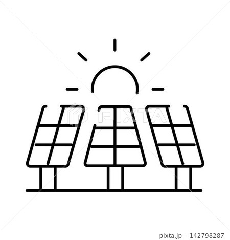 Solar panels generating clean energy from sun Solar panels generating clean energy from sun 142798287