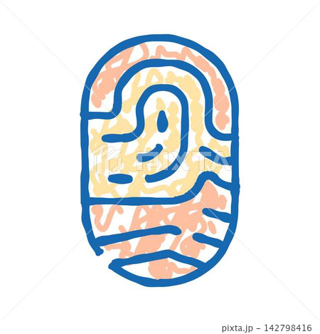 Fingerprint doodle biometric identity scan concept Fingerprint doodle biometric identity scan concept 142798416