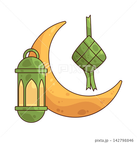 Illustration of Eid Mubarak 142798846