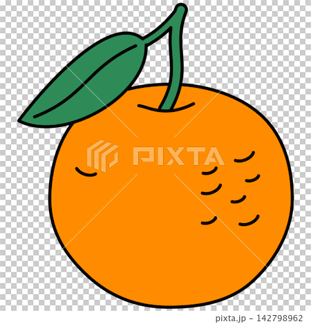 Flat style icon illustration of mandarin orange fruit with green leaf isolated on transparent background. Colorful graphic design element clip art for Spring Festival assets. Flat style icon illustration of mandarin orange fruit with green leaf isolated on transparent background. Colorful graphic design element clip art for Spring Festival assets. 142798962