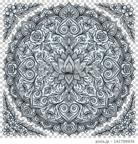 vector mandala for coloring book 142799936