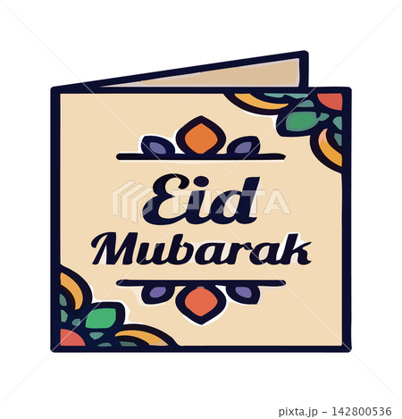 Minimalist and elegant vector card design celebrating Eid al-Fitr or Eid al-Adha holiday. Minimalist and elegant vector card design celebrating Eid al-Fitr or Eid al-Adha holiday. 142800536