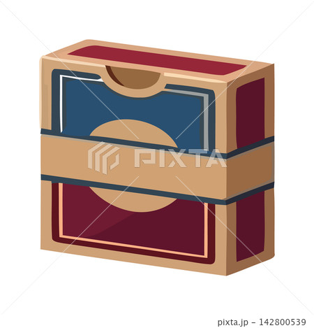 A clean, layered vector drawing of an open box suitable for packaging, gift wrapping, or versatile graphic elements. A clean, layered vector drawing of an open box suitable for packaging, gift wrapping, or versatile graphic elements. 142800539