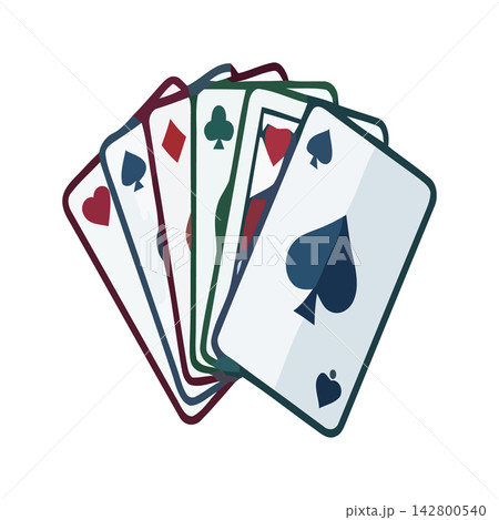 Collection of modern suit icon set: spades, hearts, diamonds, clubs symbols. Collection of modern suit icon set: spades, hearts, diamonds, clubs symbols. 142800540