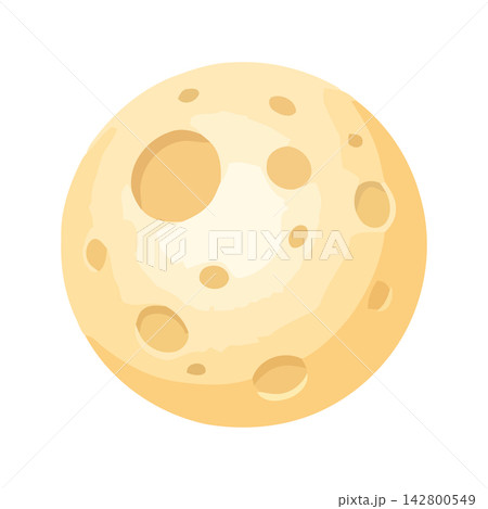 Sweet and playful doodle of a large yellow circular character for decorative use. 142800549