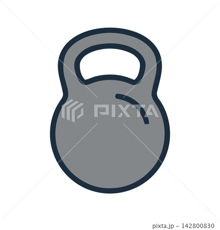 Simple, isolated vector illustration of a dumbbell icon suitable for fitness apps and gym design. Simple, isolated vector illustration of a dumbbell icon suitable for fitness apps and gym design. 142800830