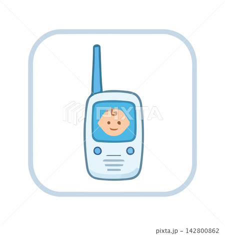 Adorable vector icon representing a child's voice or early communication skills in a simple graphic. 142800862