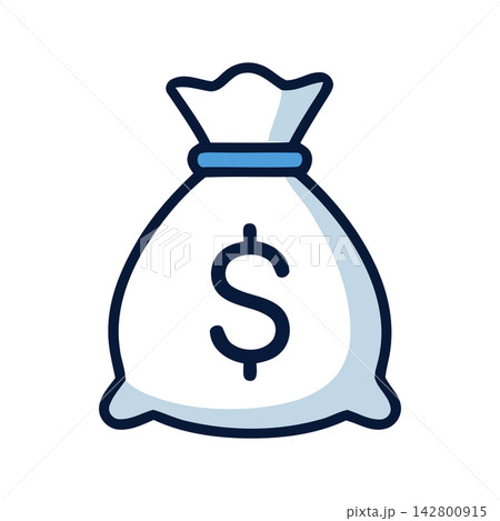 A modern vector drawing representing financial wealth, savings, investment, and currency concepts. 142800915