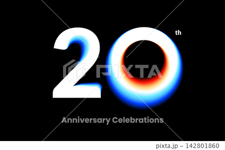 Anniversary logo or emblem design for event. 142801860