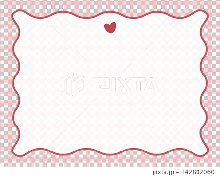 letter, postcard, memo, note, greeting, card frame on a red checkered fabric letter, postcard, memo, note, greeting, card frame on a red checkered fabric 142802060