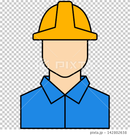 Flat style icon illustration of male worker technician with hard hat isolated on transparent background. Graphic design element clip art for employment staff assets. Flat style icon illustration of male worker technician with hard hat isolated on transparent background. Graphic design element clip art for employment staff assets. 142802638