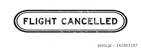 Grunge black flight cancelled word rubber seal stamp on white background Grunge black flight cancelled word rubber seal stamp on white background 142803197
