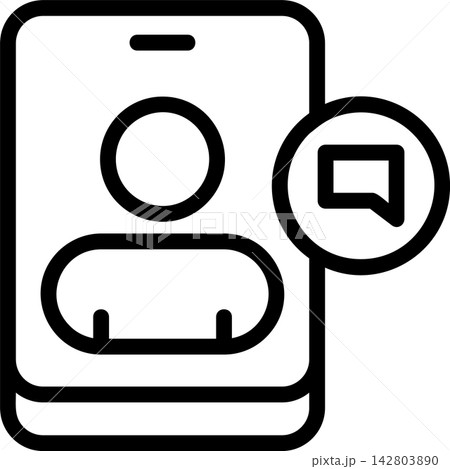 Text Contact Modern and Creative Icon 142803890