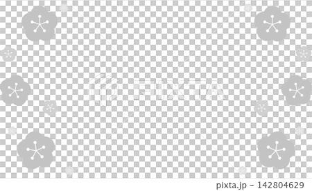 Gray simple flower frame Gray simple flower frame 142804629