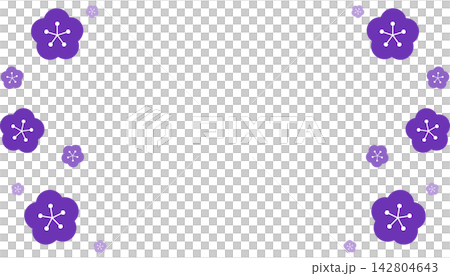 Purple simple floral frame Purple simple floral frame 142804643