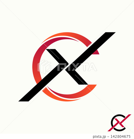 Modern geometric letter X emblem with a dynamic circular frame, perfect for tech branding, identity, corporate business, and digital app logos loop. Modern geometric letter X emblem with a dynamic circular frame, perfect for tech branding, identity, corporate business, and digital app logos loop. 142804675