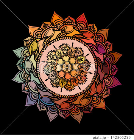 Decorative mandala ornament Decorative mandala ornament 142805259