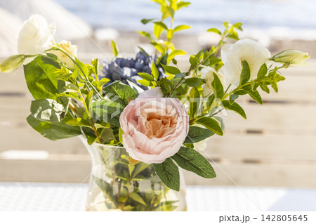 decorative beautiful flowers in a place 142805645
