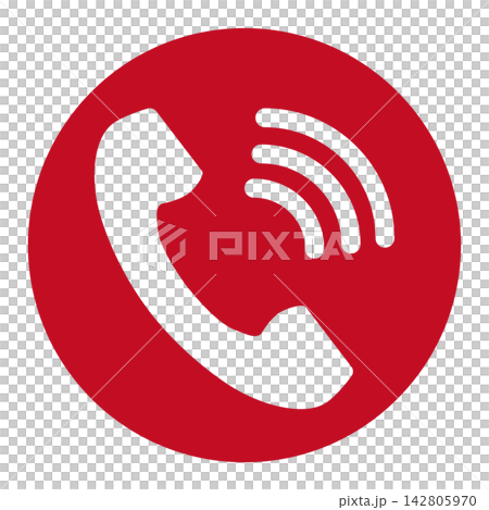 phone icon red phone icon red 142805970