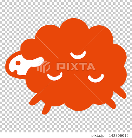 Cute sheep stamp (red) Cute sheep stamp (red) 142806013